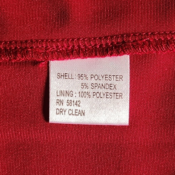 Maggy London Red Asymmetrical one shoulder sheath dress size 6 - Picture 7 of 7